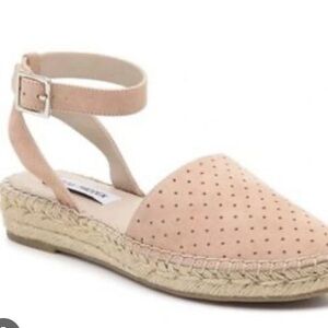Steve Madden Womens Blush Suede Ankle Strap Espadrille Sandals Size 6